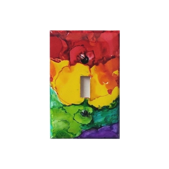 Hand Crafted Other - Hand Crafted Abstract Design Single Toggle Light Switch Plate
